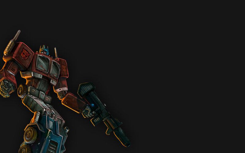 Optimus Prime with weapon