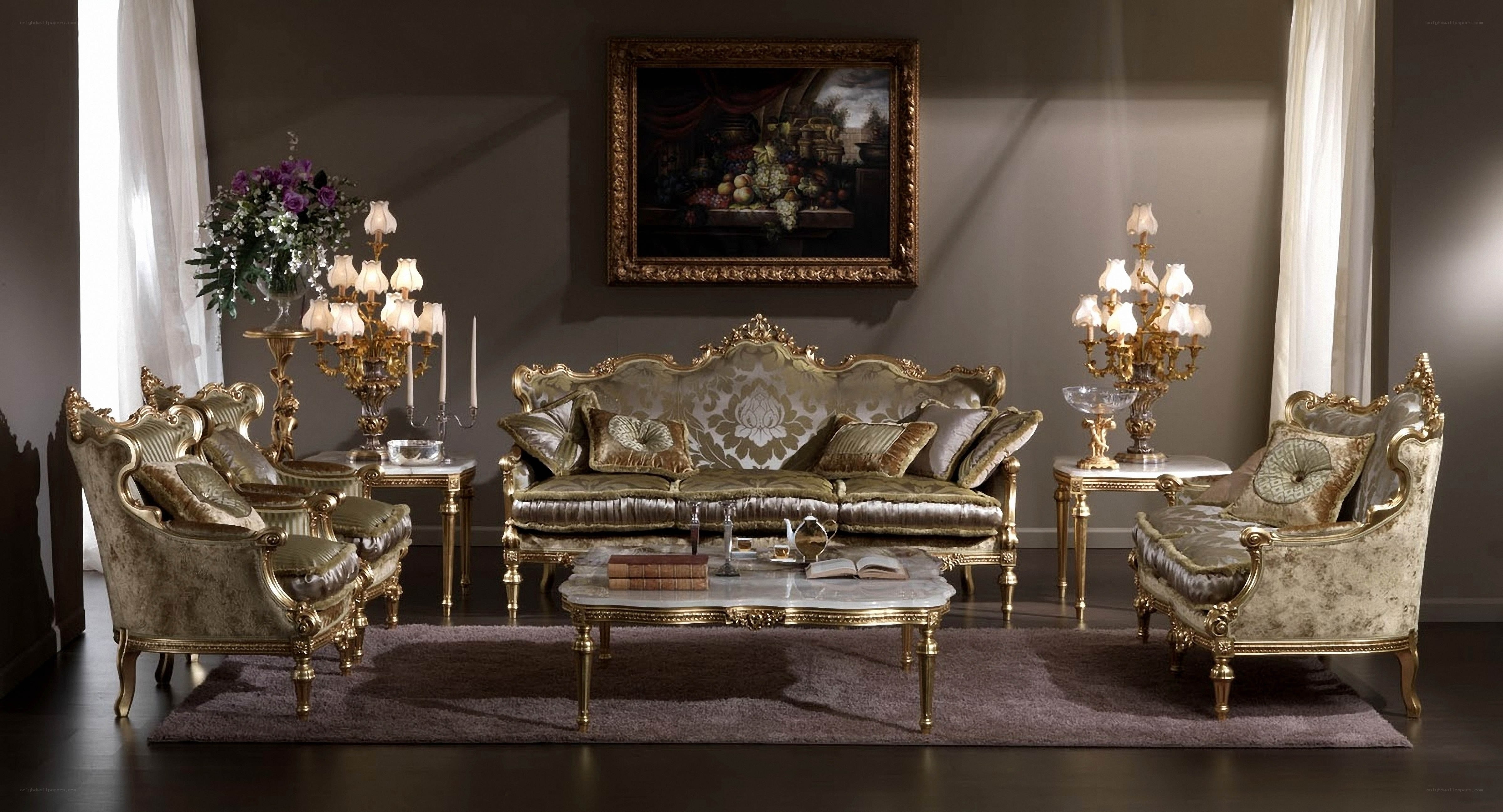 opulent living room furniture set