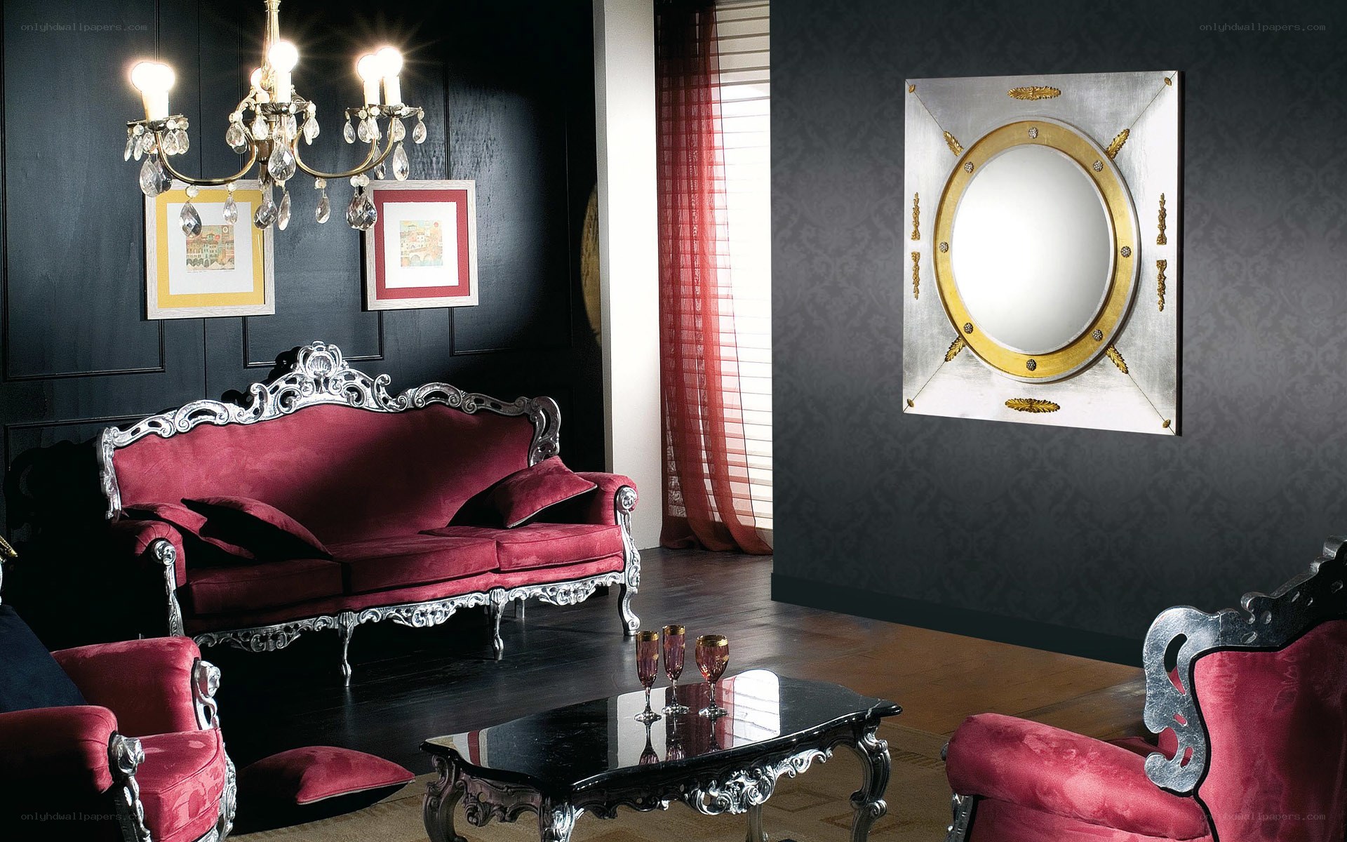 opulent living room interior