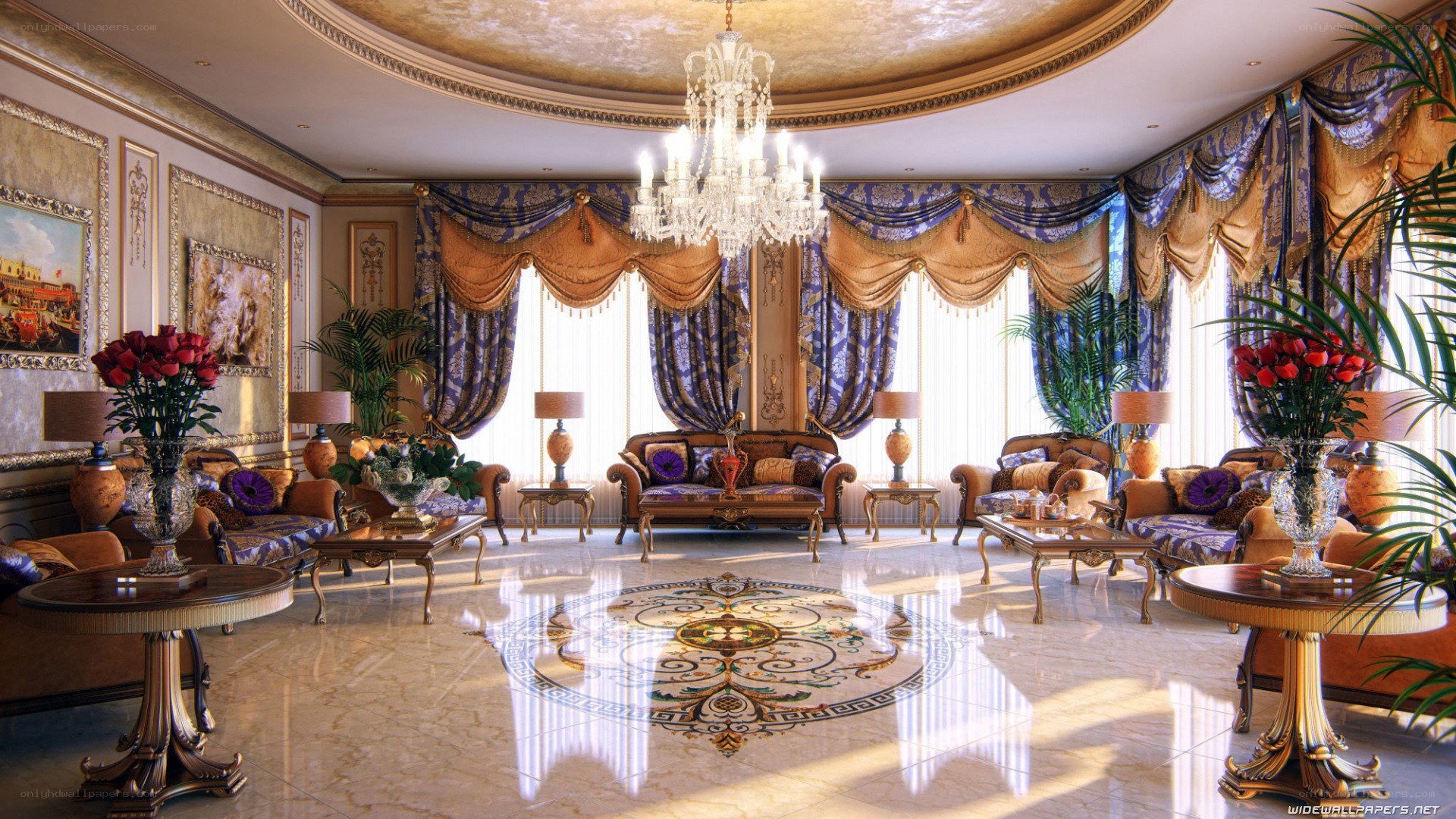 opulent living room interior