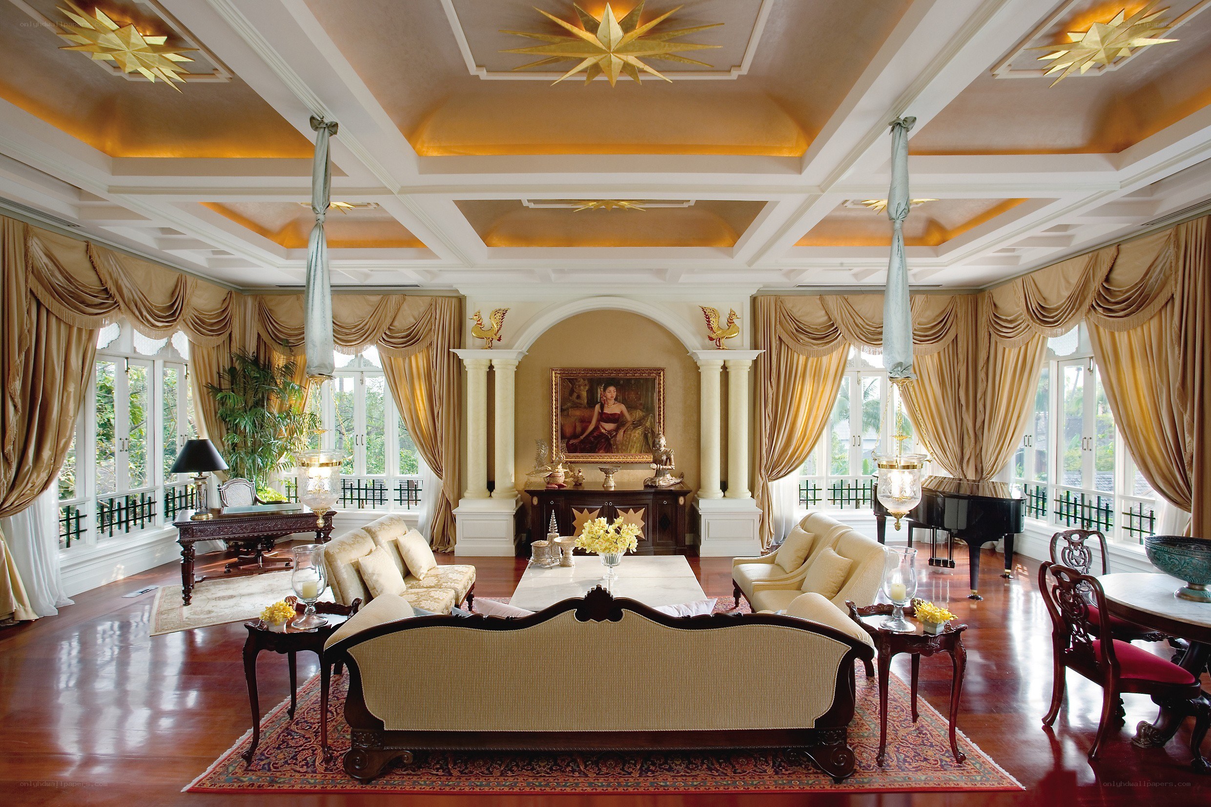 opulent living room interior