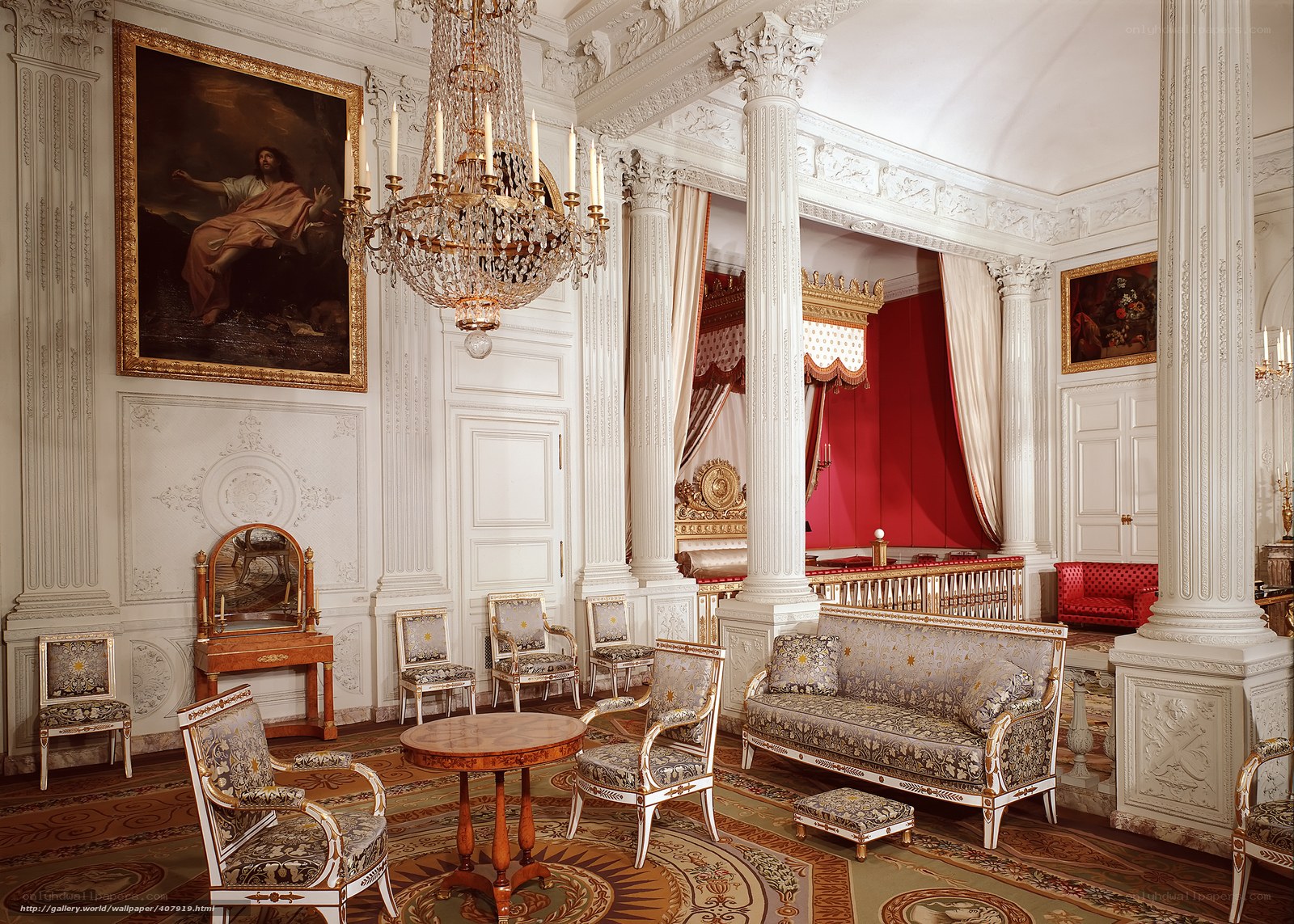 opulent palace reception room