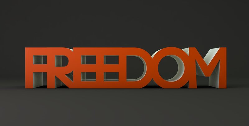 Orange 3d Text