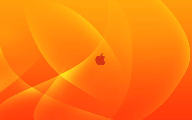 orange abstract apple logo