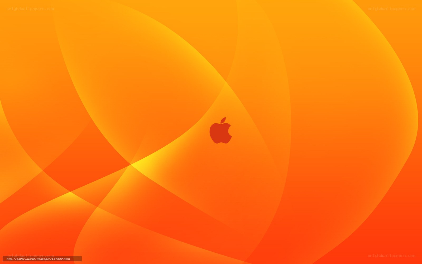 orange abstract apple logo