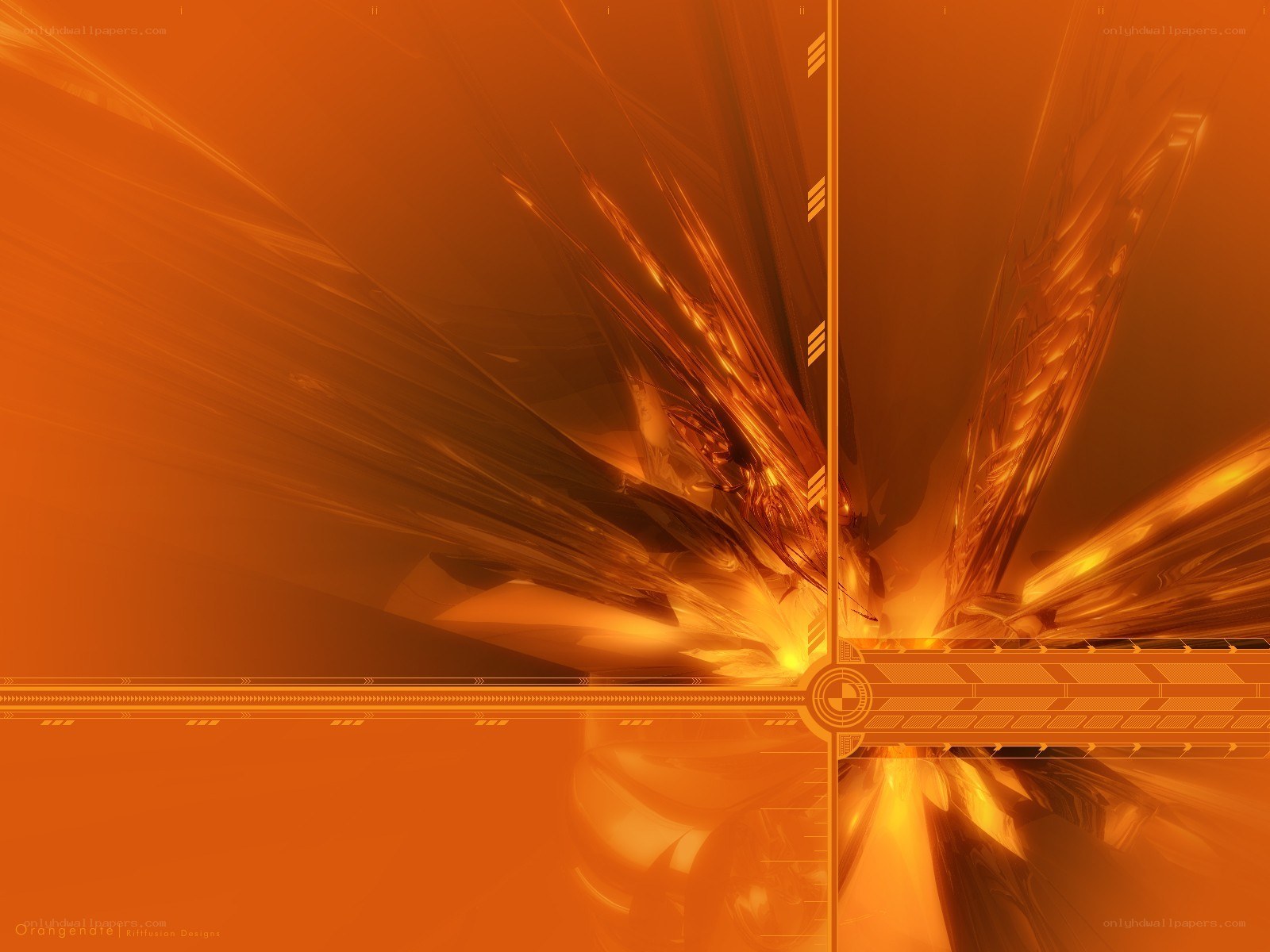 orange abstract digital art