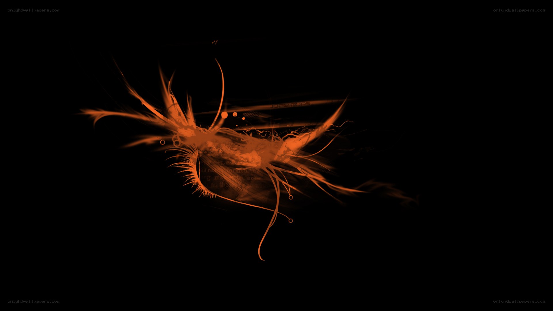 orange abstract digital art