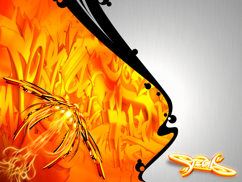 orange abstract digital artwork