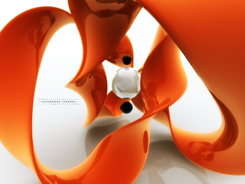 Orange Abstract Sculpture — 3d Render