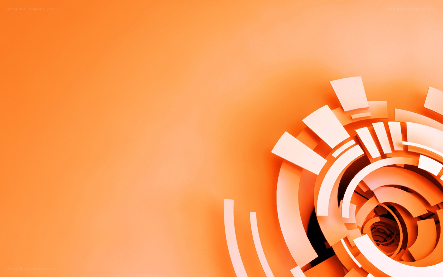 orange abstract spiral design