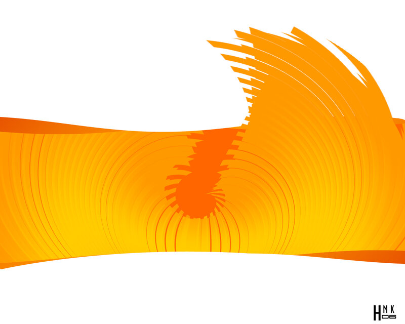 orange abstract wave design