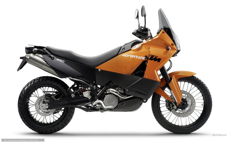 Orange Adventure Motorcycle — Neutral, Photograph, Seat, Windshield