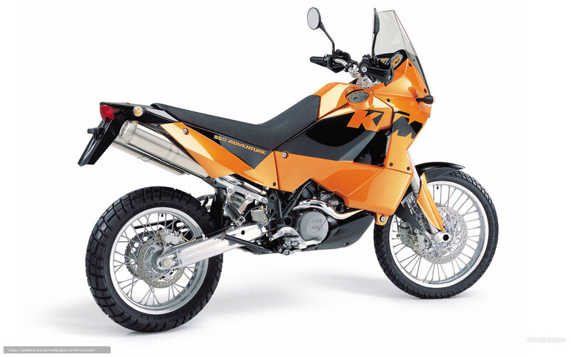 Orange Adventure Motorcycle — Neutral, Photograph, Windshield
