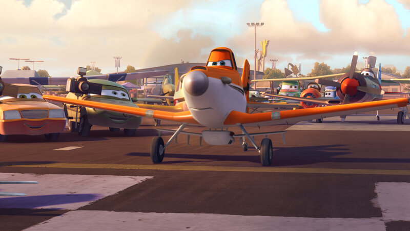 Orange Airplane on Tarmac