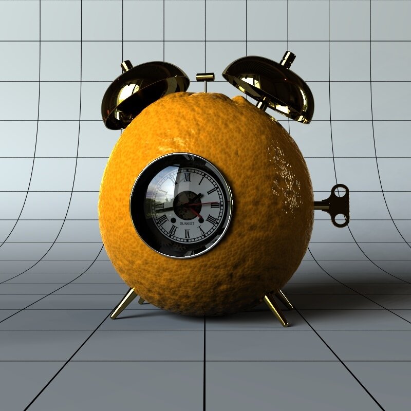 orange alarm clock