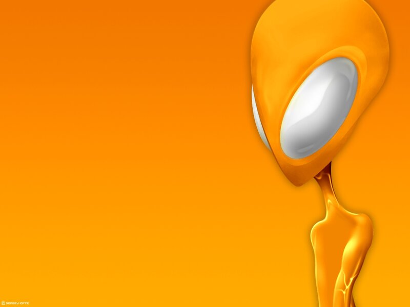 Orange Alien Figure