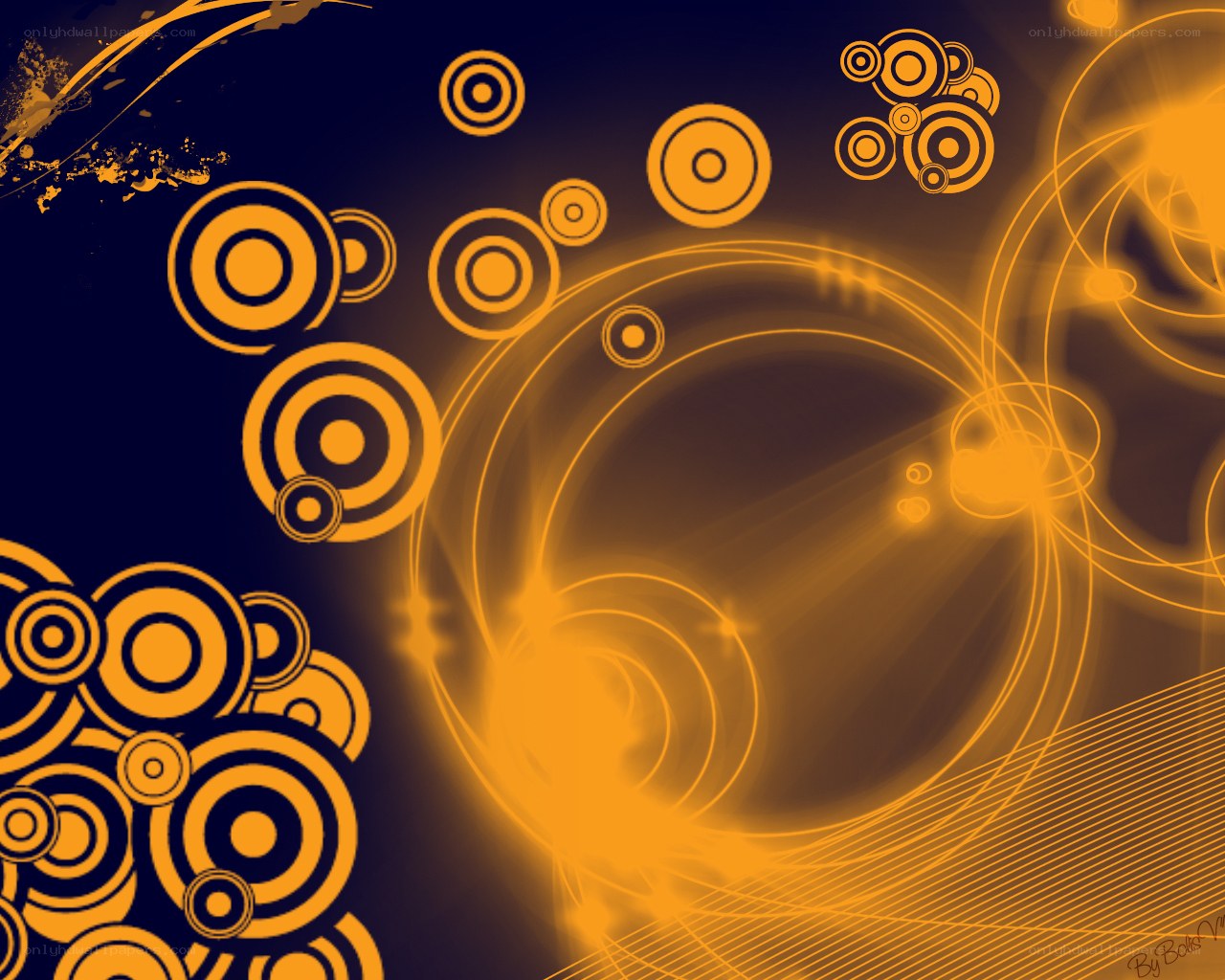 orange and black abstract design