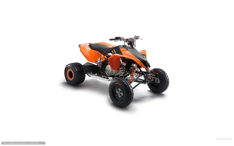 Orange and Black Atv — Neutral, Photograph, Handlebars
