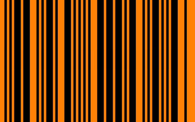 orange and black barcode pattern