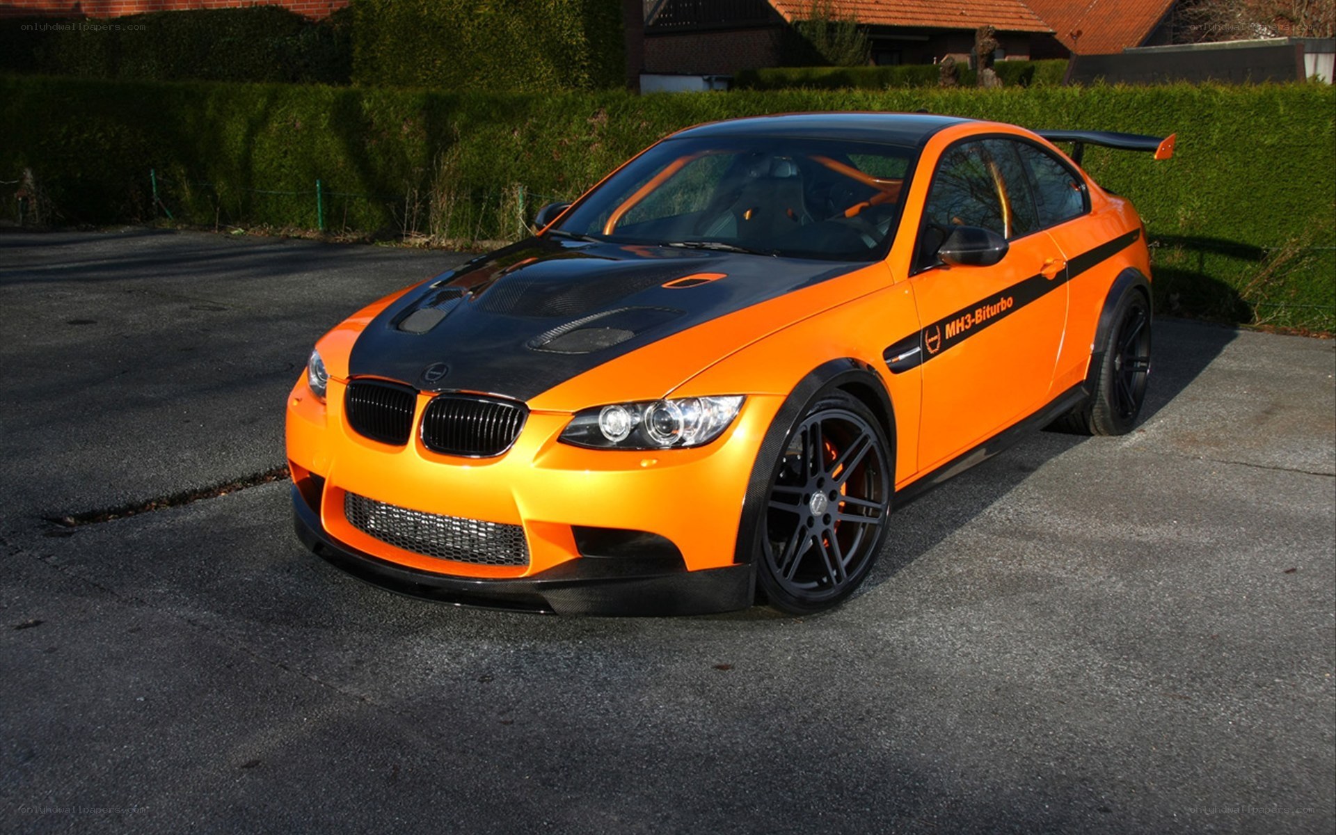 orange and black BMW M3