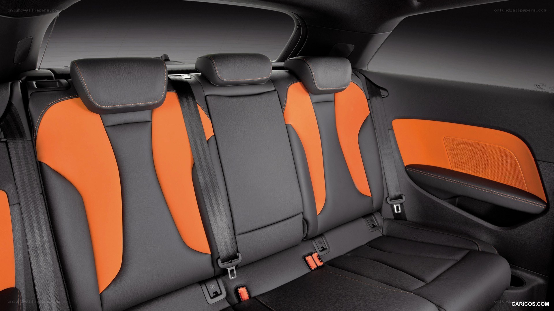 orange and black car seats
