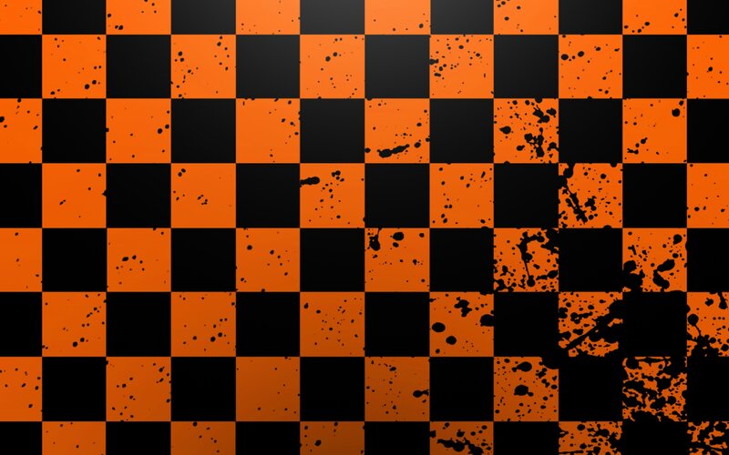Orange and Black Checkered Pattern — Gritty