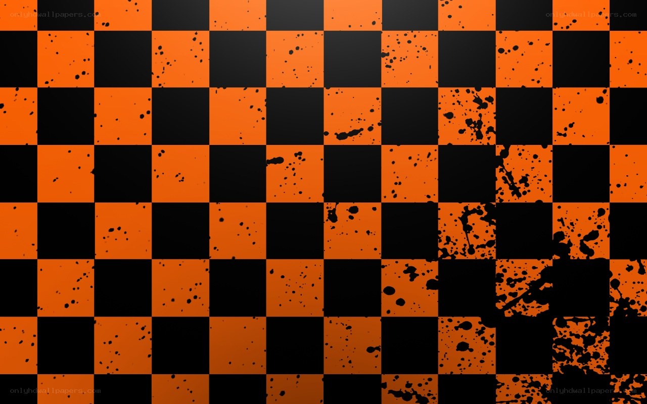 orange and black checkered pattern