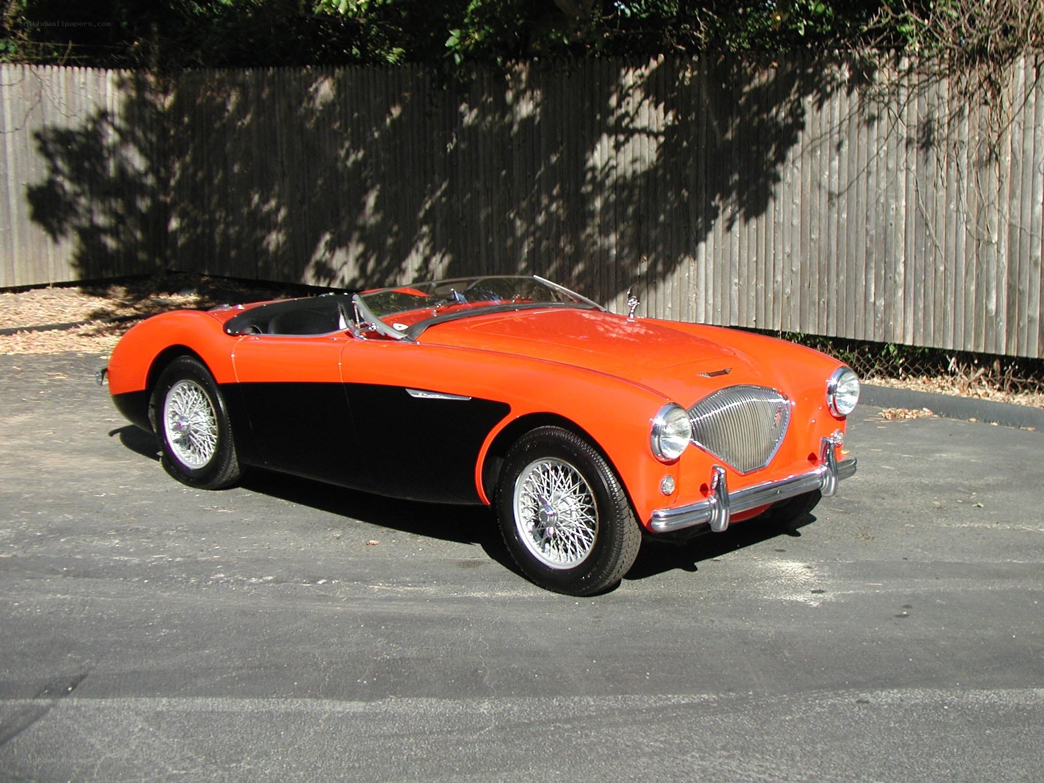 Orange and black classic roadster
