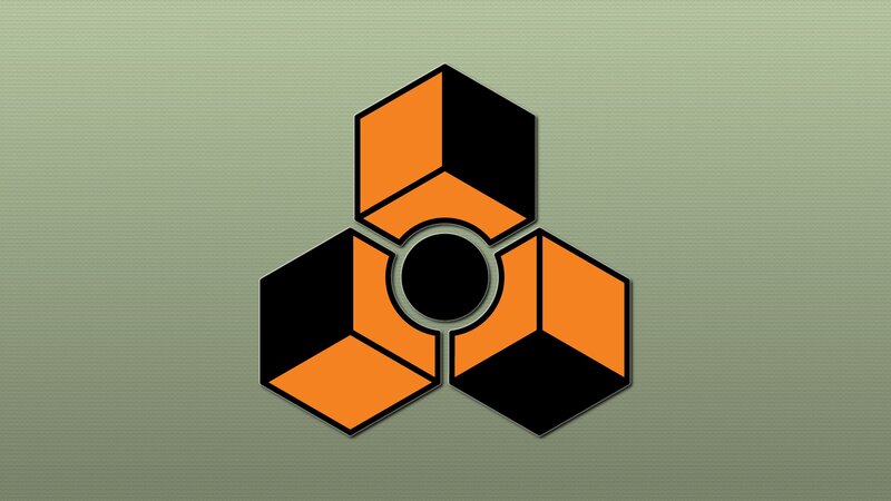 Orange and Black Geometric Logo — Neutral, Vector Art