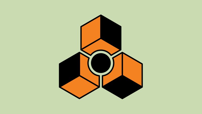 Orange and Black Geometric Logo