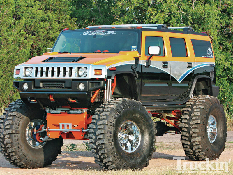 Orange and Black Hummer