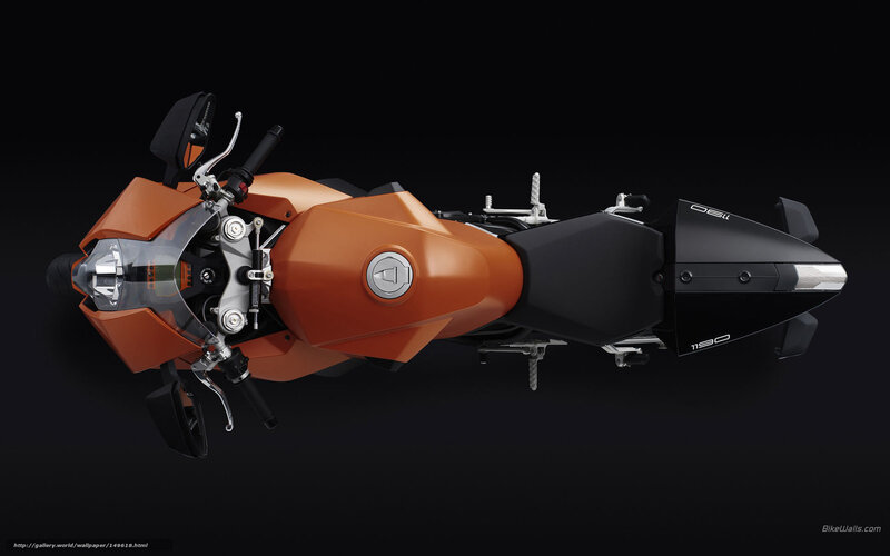 Orange and Black Motorcycle — Dramatic, 3d Render
