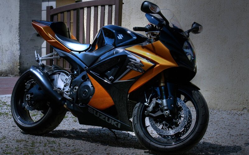 Orange and Black Motorcycle — Dramatic, Afternoon, Photograph, Gate