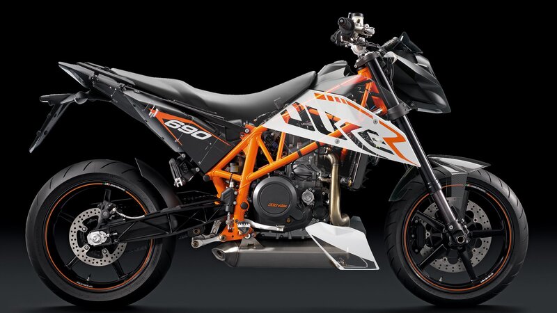 Orange and Black Motorcycle — Dramatic, Photograph, Black Seat