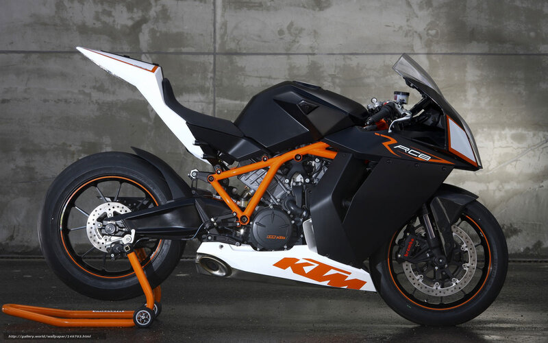 Orange and Black Motorcycle — Neutral, Photograph, Concrete Wall