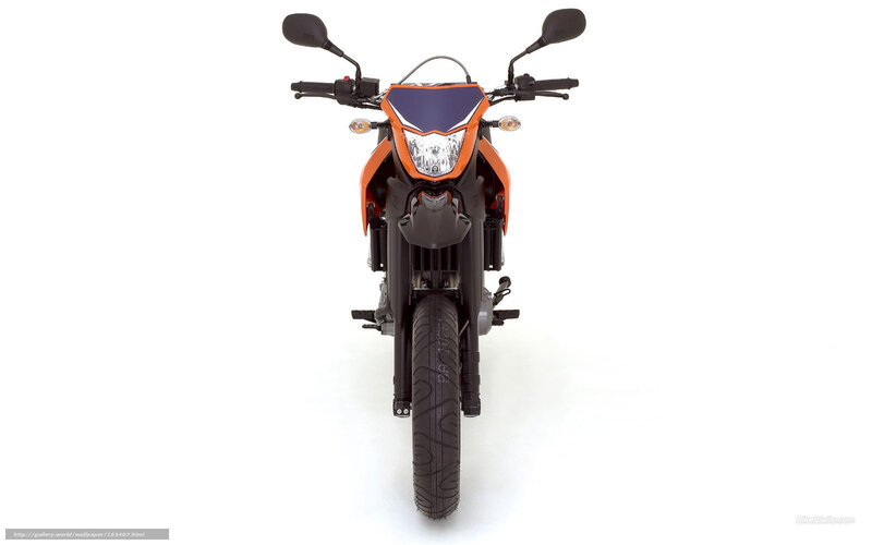 Orange and Black Motorcycle — Neutral, Photograph, Handlebars, Headlight, Front Wheel