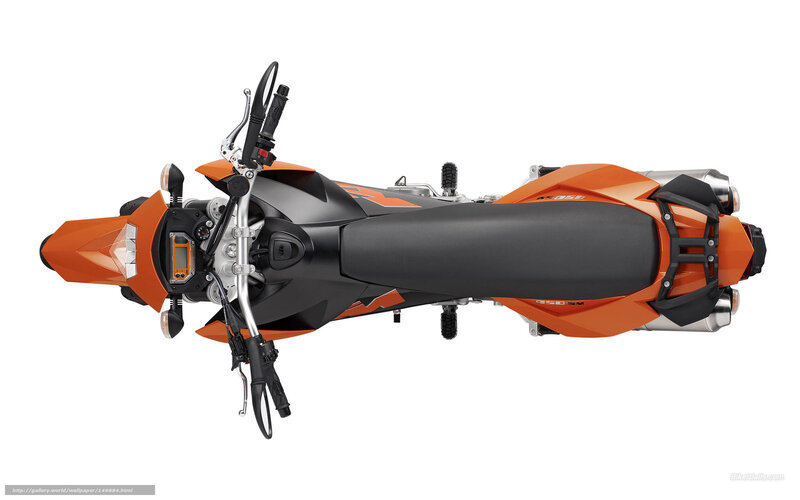 Orange and Black Motorcycle — Neutral, Photograph, Handlebars