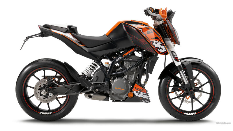 Orange and Black Motorcycle — Neutral, Photograph, Wheel, Engine, Seat