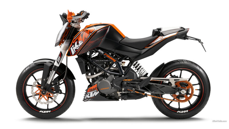 Orange and Black Motorcycle — Neutral, Photograph, Wheel, Engine