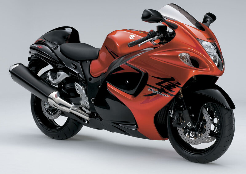Orange and Black Motorcycle — Red, Neutral