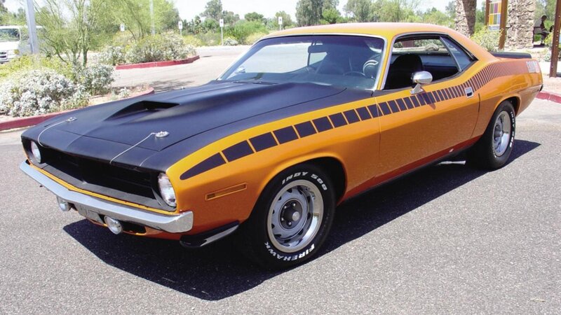Orange and Black Muscle Car — Calm, Afternoon, Photograph