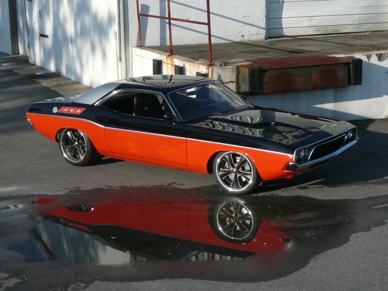 Orange and Black Muscle Car — Dramatic, Afternoon