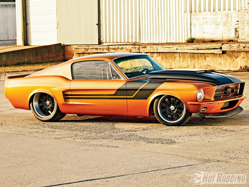 Orange and Black Muscle Car — Dramatic, Sunset