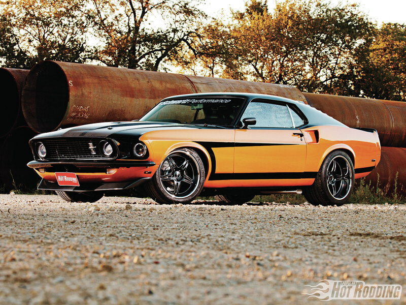 Orange and Black Muscle Car — Dramatic