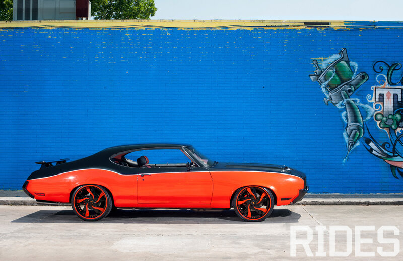 Orange and Black Muscle Car — Vibrant