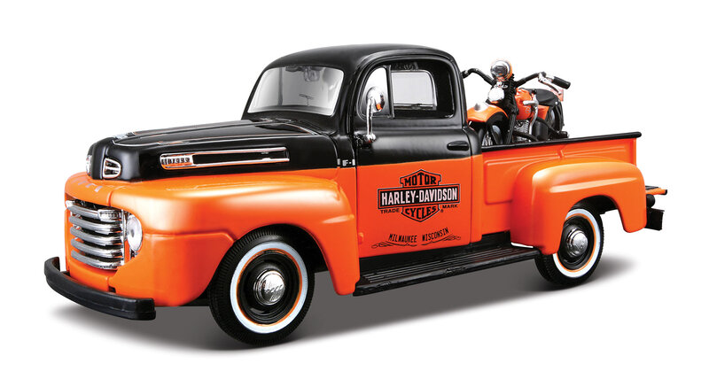 Orange and Black Pickup Truck — Neutral