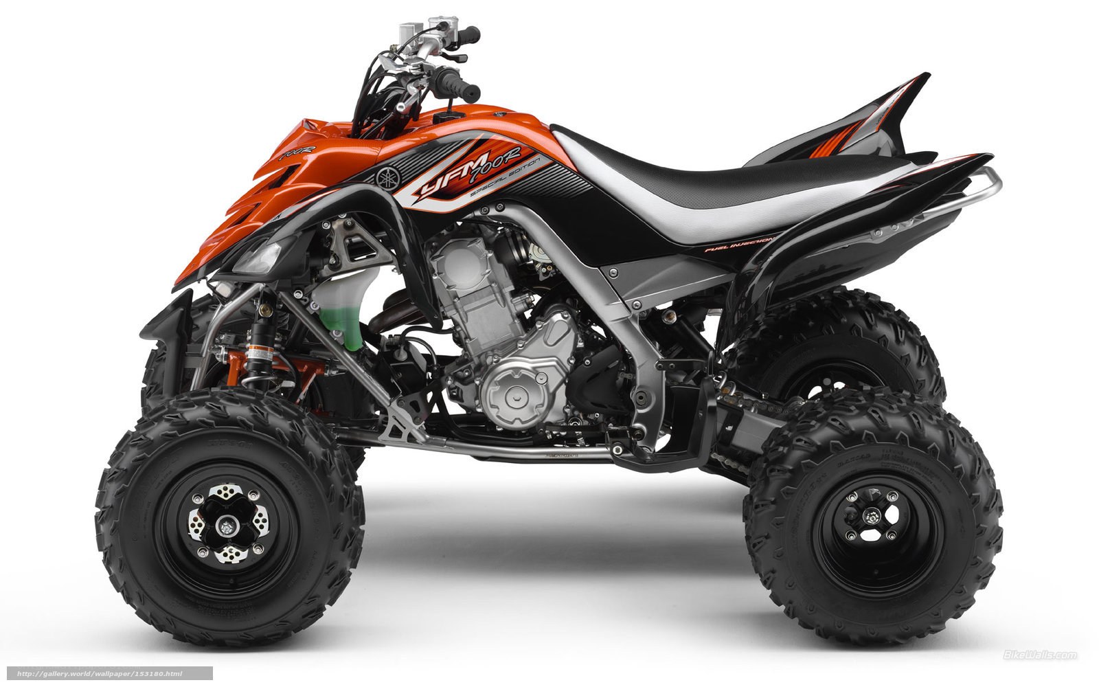 Orange and black quad bike