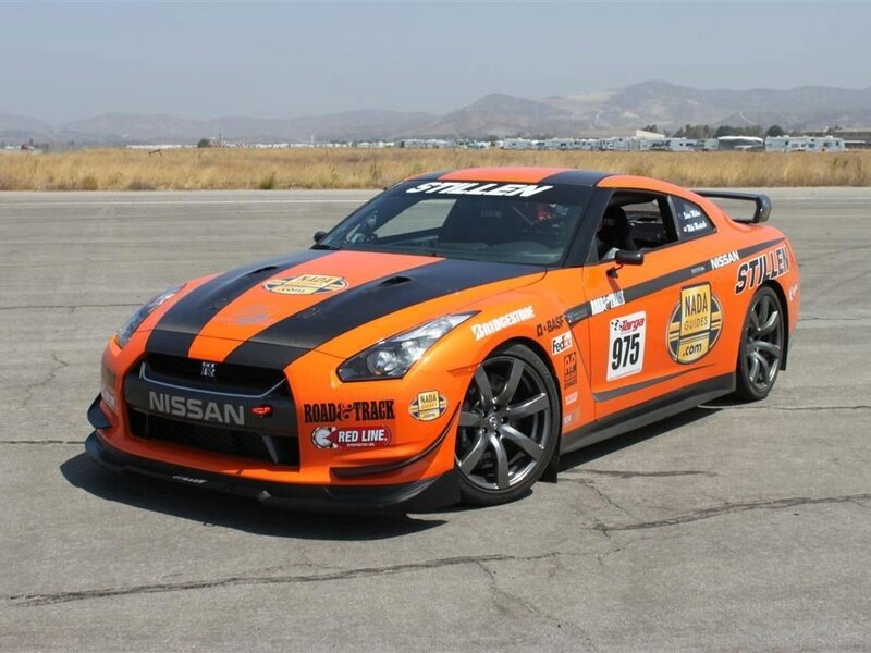 orange and black race car