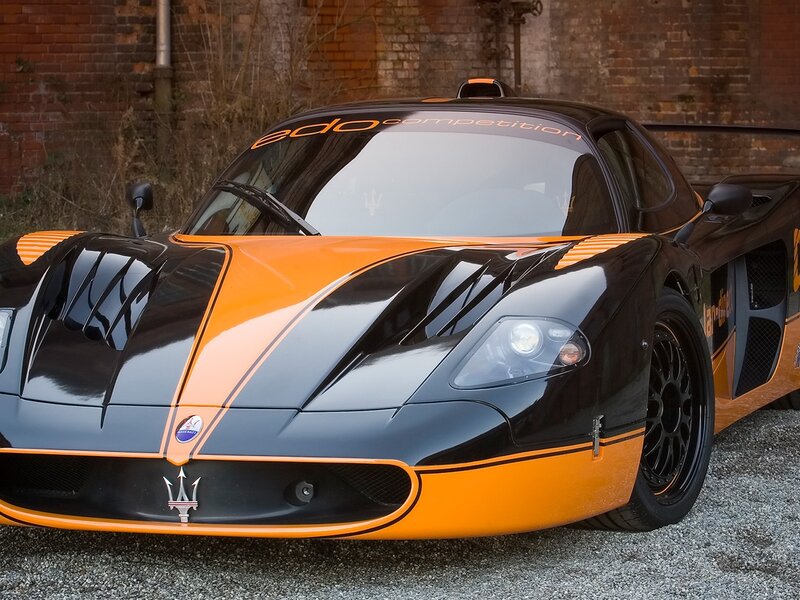 Orange and Black Race Car — Dramatic, Photograph