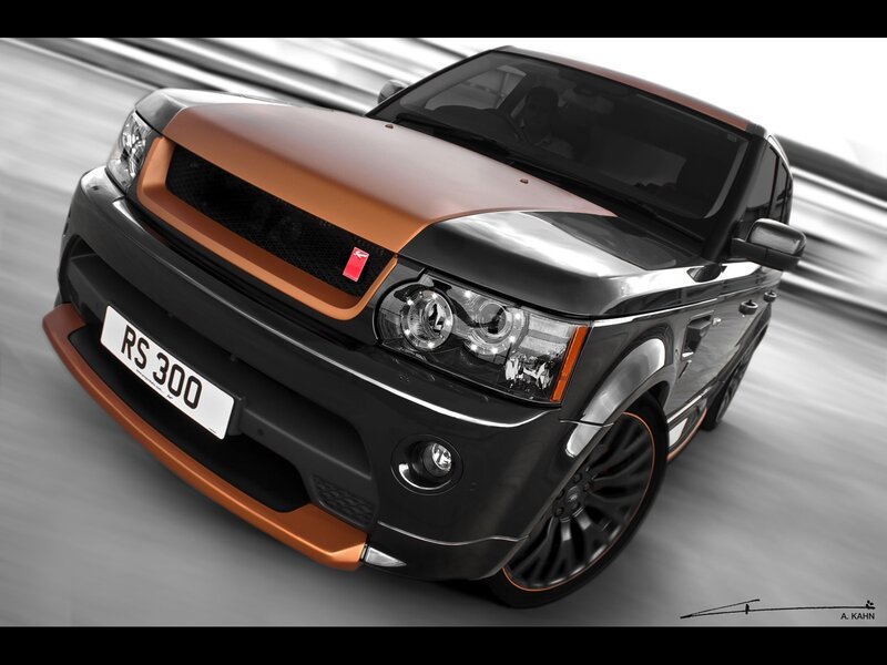 Orange and black Range Rover